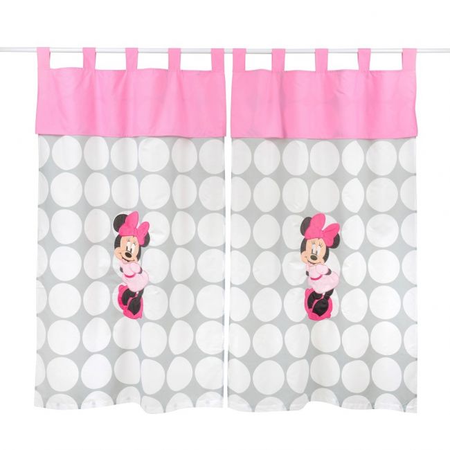 Disney Minnie Mouse Pink and White Polka Dot Curtain Valance!